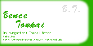 bence tompai business card